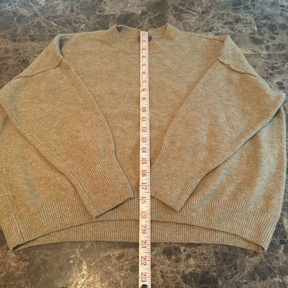 Vince Camuto Women's Center Seam Warm & Cozy Crewneck Sweater Latte Heather XL - Picture 4 of 9